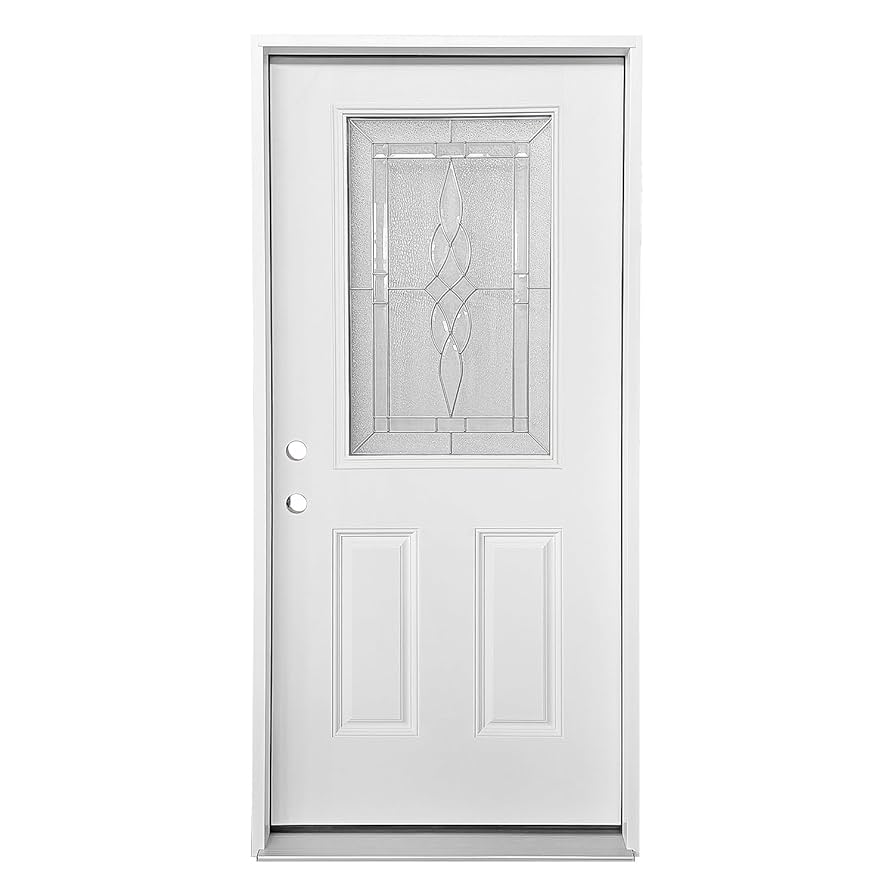 ®︎un Unounc 36” x 80” Fiberglass Exterior Front Door – Prehung